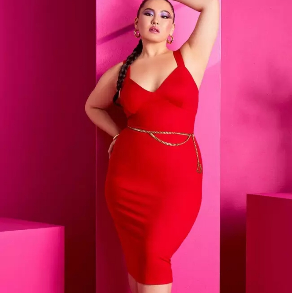 Gorgeous Eloquii Ribbed Midi Dress